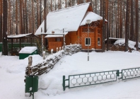 Дом-баня Финский. Зима